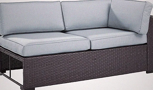 Biscayne Wicker Loveseat - Stylish 2-Person Outdoor Couch with Mist Cushions