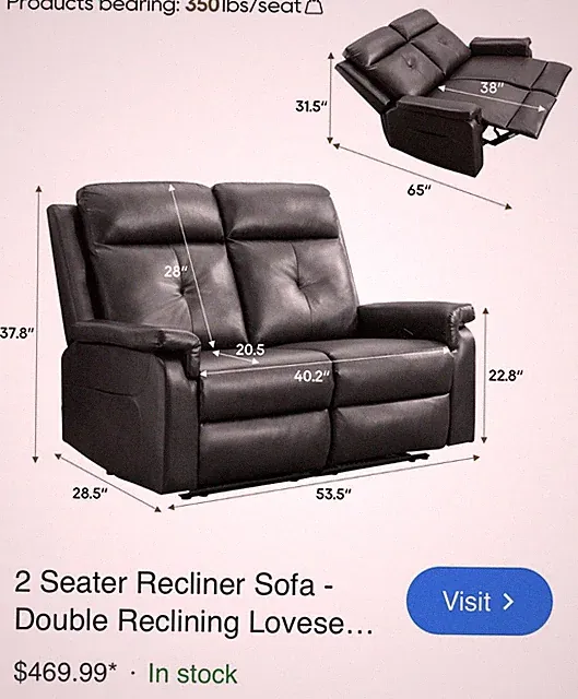 Black/Brown Massage Heat Recliner Chair Single/Double Sofa Home Theater w/Remote