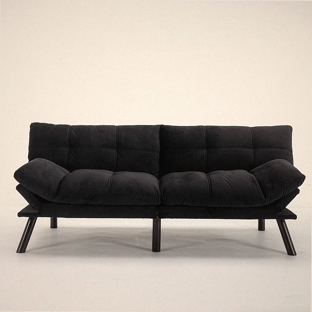 Black Convertible Folding Modern sofa Bed