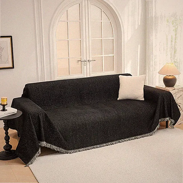 Black Couch Covers, Couch Cover 2 Cushion Sofa Pet Couch Cover for Sofa, Section