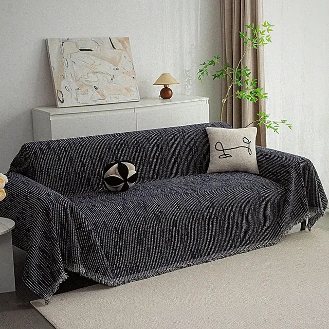 Black Couch Covers, Couch Cover 2 Cushion Sofa Pet Couch Cover for Sofa, Section