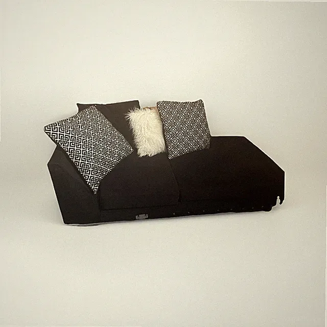 Black Detailed Sectional