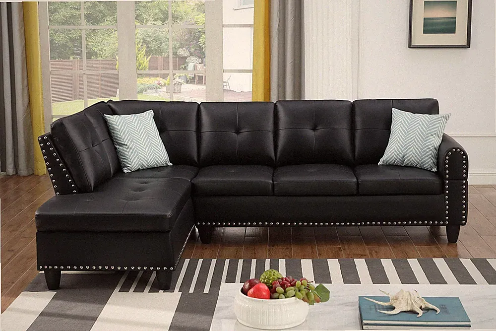 Orange Sectional With Cup Holders