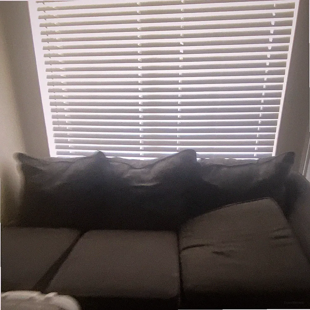 Black Faux Leather Sectional Sofa w/ Back Cushions, Wood Frame, Solid