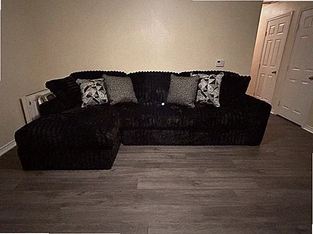 Black Fluffy Couch