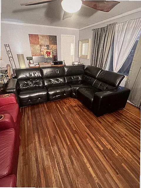 Black Leather Sectional Electric Reclining Couch