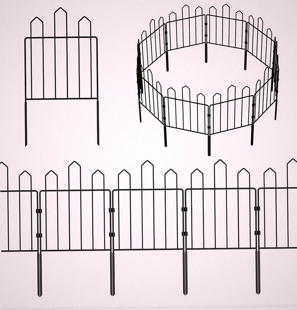 Black Metal Garden Fence