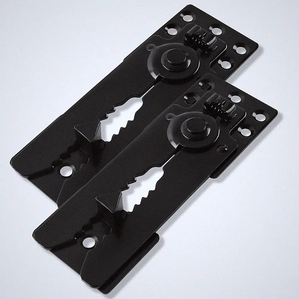 Black Sectional Connectors Couch Connector Screws Sliding Sofa Clips 2 PCS