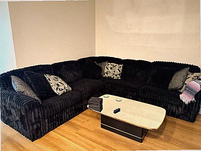 Black sectional couch