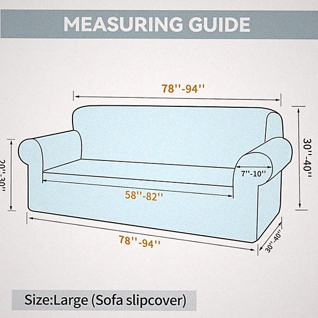 Black Stretch Sofa Slipcover - Pet Friendly & Non Slip