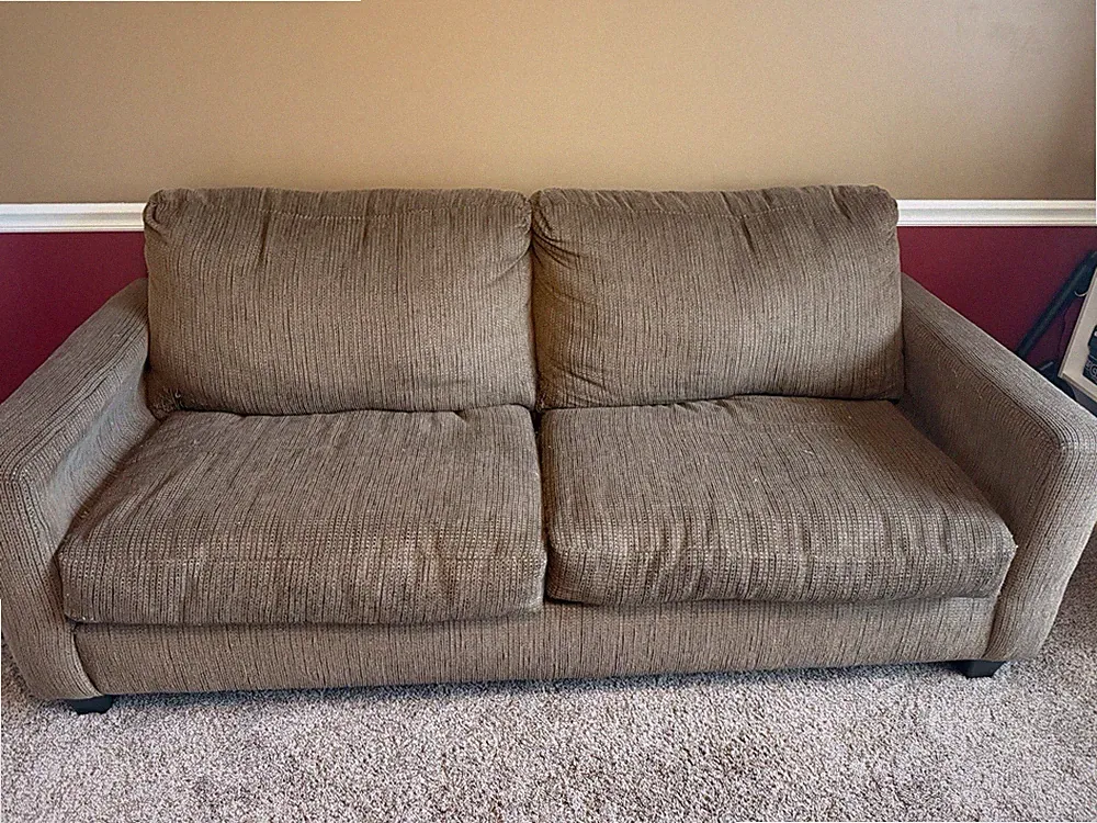 Blown Sleeper Sofa Pull-Out Bed Double, 3 Seat Modern, upgraded mattress