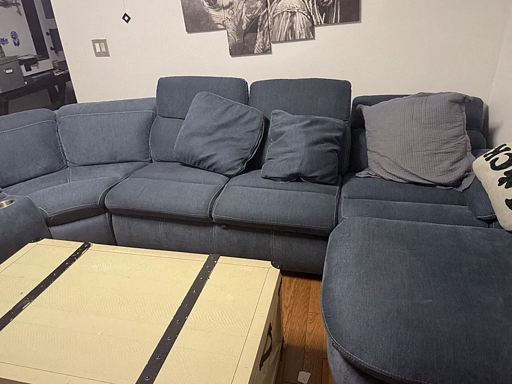 blue sectional sofas