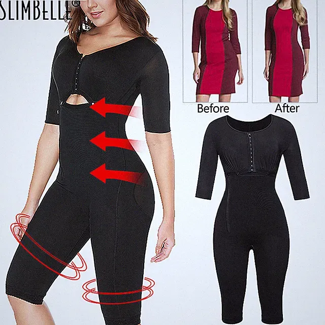 Bodysuit Full Body Shaper Post Surgery No Show Fajas Compression Garment Shaper