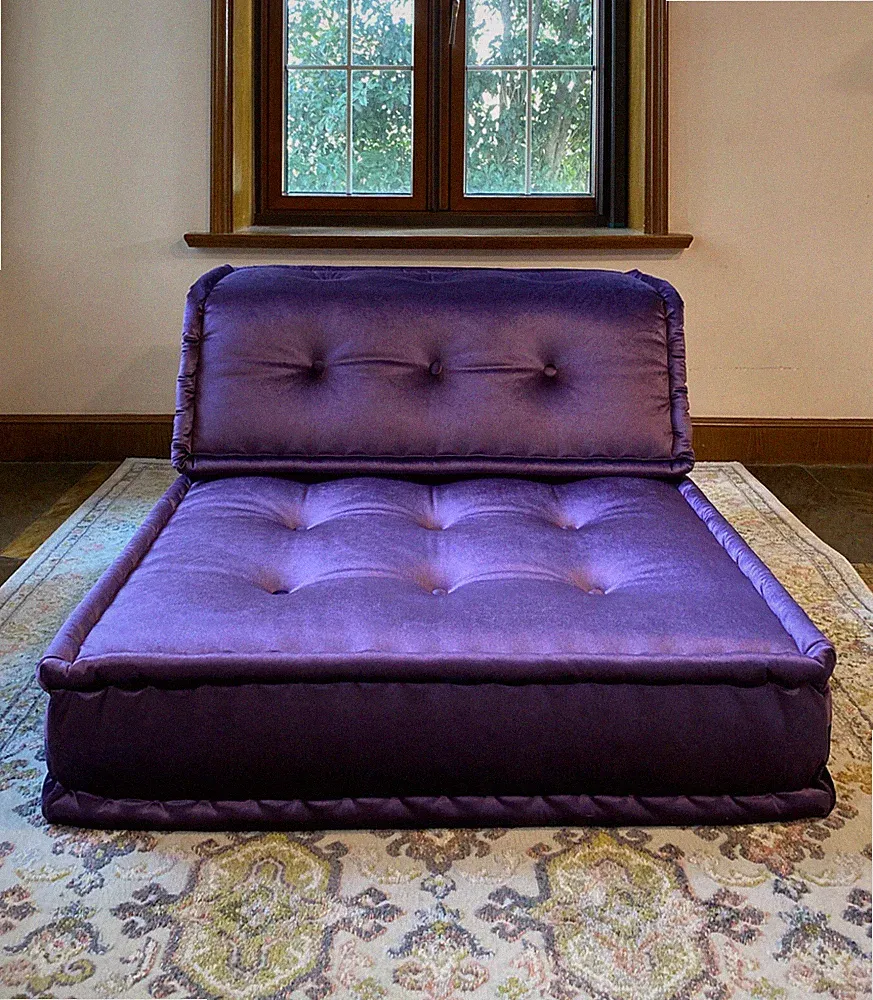 Bohemian Boho Moroccan Mah Jong Sofa Custom Modular Sectional - Single Seater