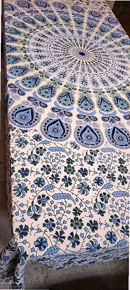Bohemian Mandala Fabric Bed Couch Cover Wall Hanging Hippie New Wave Tapestry