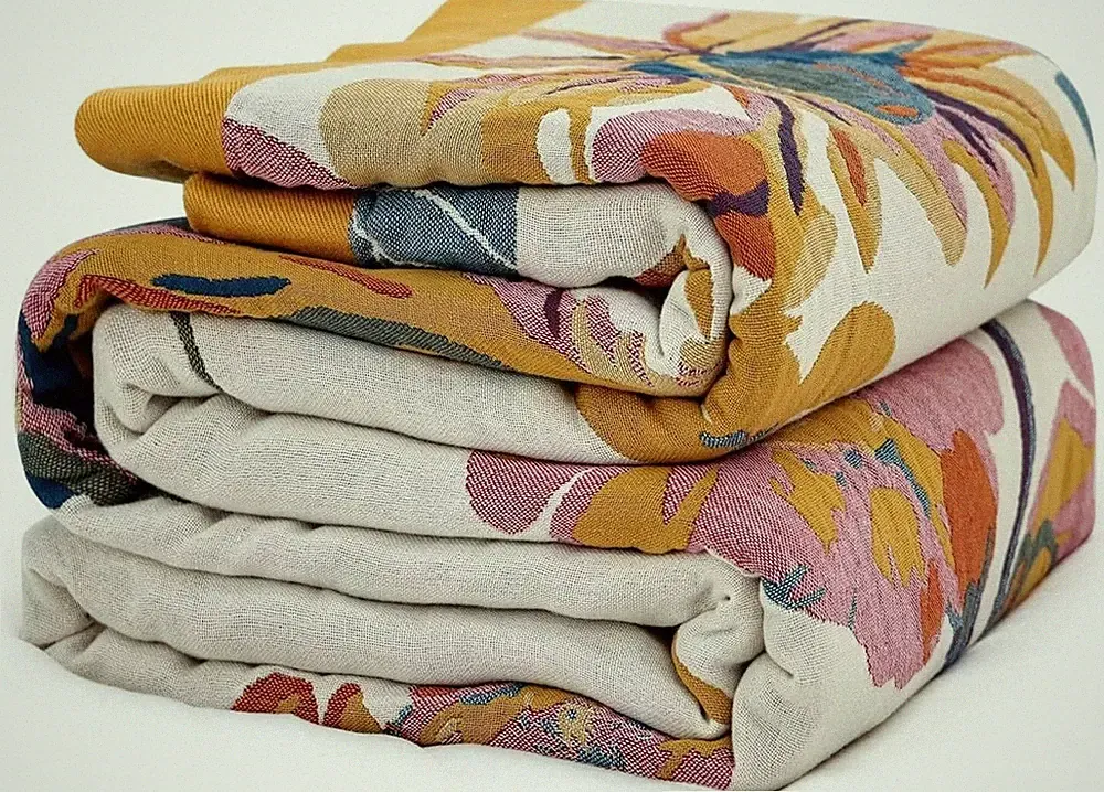 Boho Blanket 60''x80'' for Sofa Bed 100% Cotton Blanket