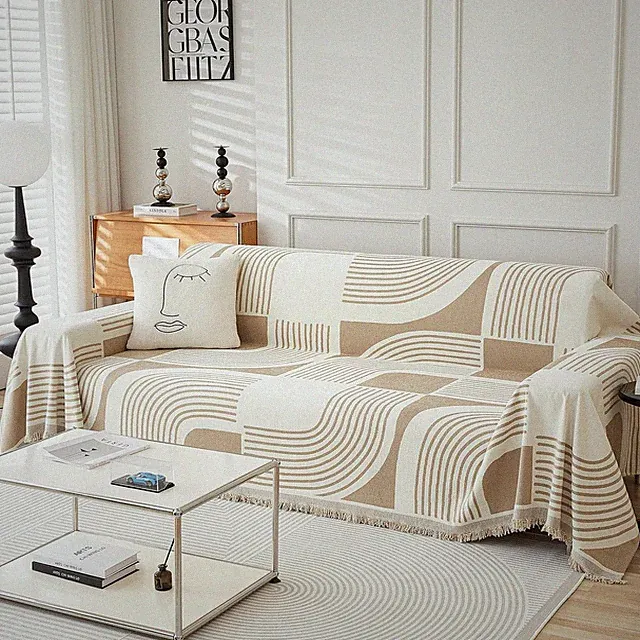 Boho Couch Cover Sofa Covers Washable, Chenille Couch Covers for 3 Cushion Couch
