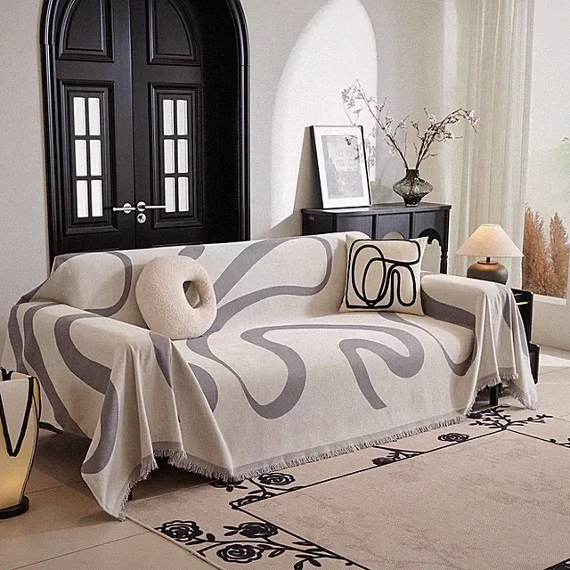 Boho Couch Cover Super Soft Couch Covers for 2-3 Cushion Couch Sofa, Modern G...