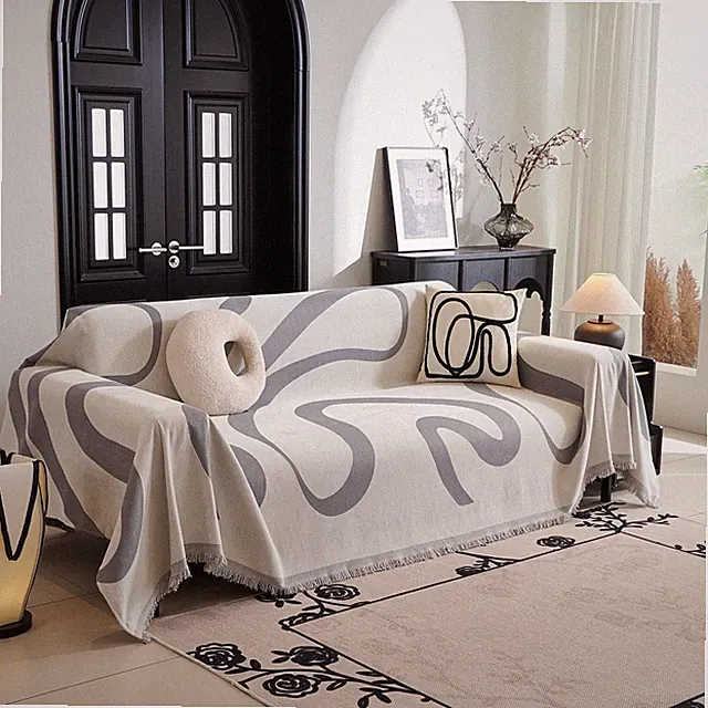 Boho Couch Cover Super Soft Couch Covers for 2-3 Cushion Couch Sofa, Modern G...