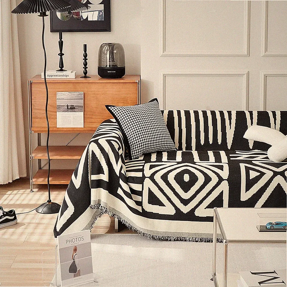 Boho Dog Sofa Covers for 3 Cushion Sectional L Shaped Couch, 91"x150