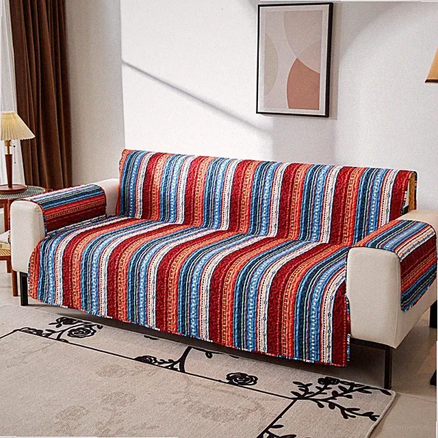 Boho Loveseat Sofa Cover Sofa Slipcover Washable Couch Cover 2 Cushion Sofa F...