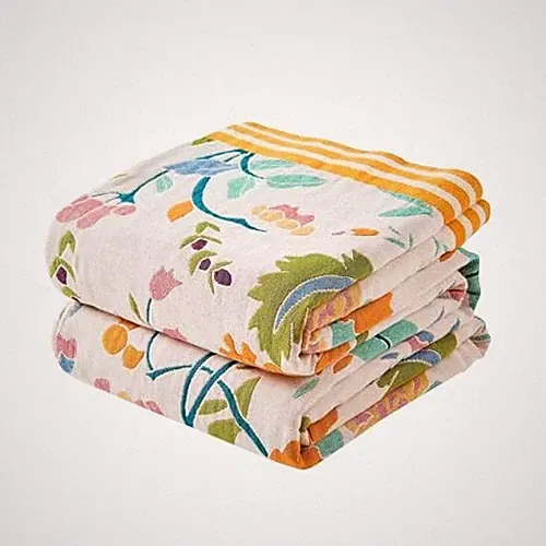 Boho Throw Blanket for Bed, 100% Cotton Soft 50x60 Inch G-boho Floral Throw