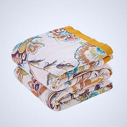 Boho Throw Blanket for Bed, 100% Cotton Soft Rustic Quilt 90x98 Inch S-throw