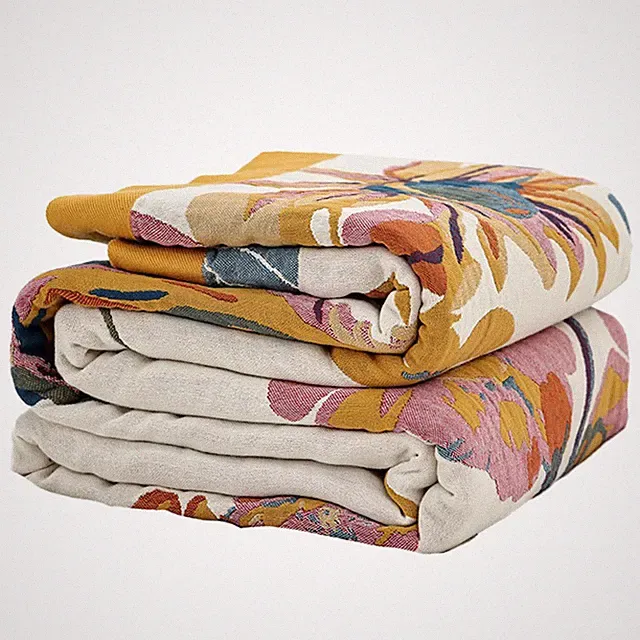 Boho Throw Blanket for Bed 60”x80”, 100% Cotton Woven Blanket for Couch Sofa, Ul