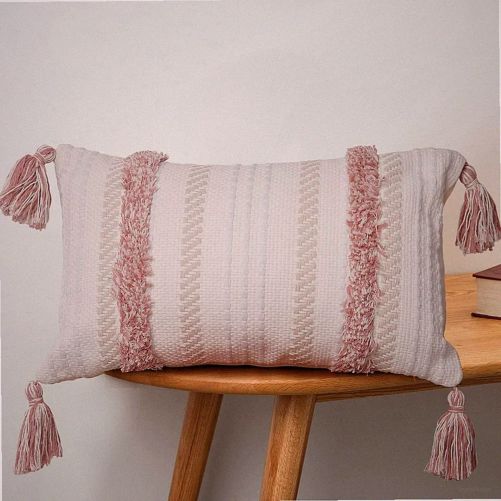 Boho Throw Pillow Covers Tufted Decorative Pillows Cover for Couch Bed Small Lum