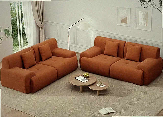 Boneless Cloud Modular Sectional Sofa 6-Seat Deep Seat Upholstered Corduroy