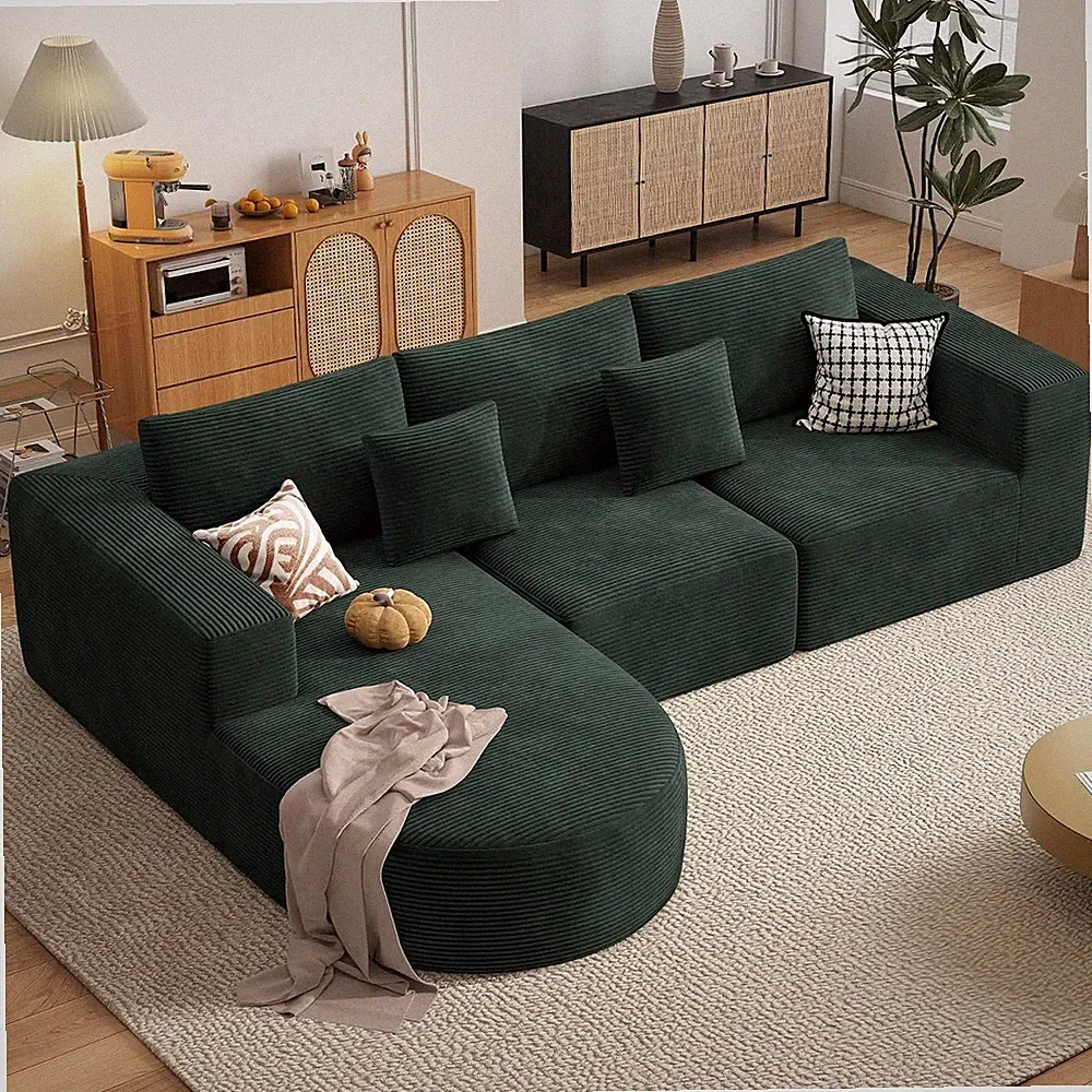 Boneless Couches for Living Room Cloud Sectional Couch with L-Shape Chaise