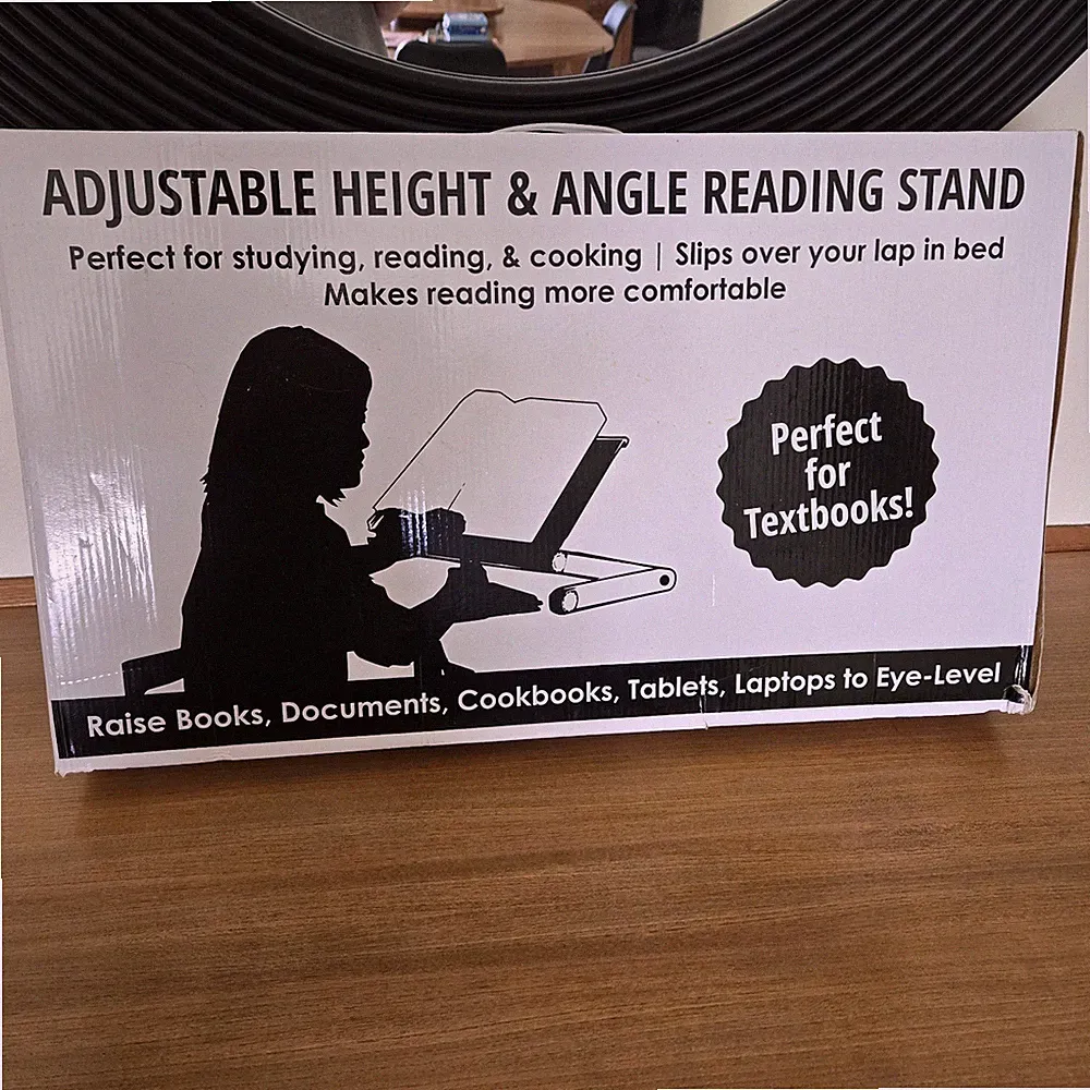 Book Holder Tablet Laptop Stand Adjustable Aluminum Portable Ergonomic Sofa Bed
