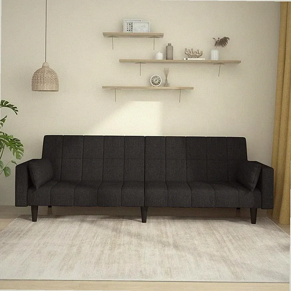 Bowery Hill Modern / Contemporary Sofa Bed in Black Finish Fabric