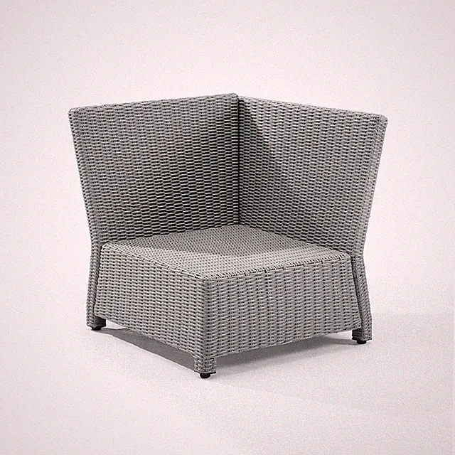 Bradenton Wicker Corner Outdoor Sectional Chair