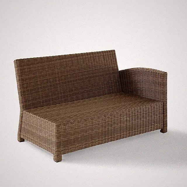 Bradenton Wicker Outdoor Sectional Right Side Loveseat