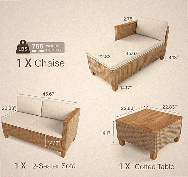 Brand new patio furniture set with rug (LOCAL PICKUP ONLY)