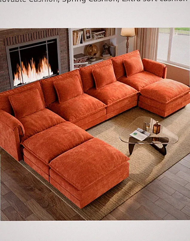 Brand new Terracotta Sectional Couch 7 pieces