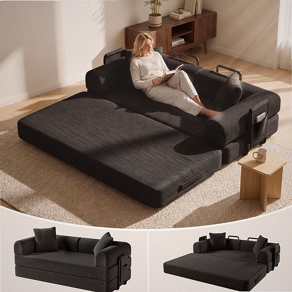 Breathable Sofa Bed Convertible Floor Couch Sleeper Foldable Chair Compression