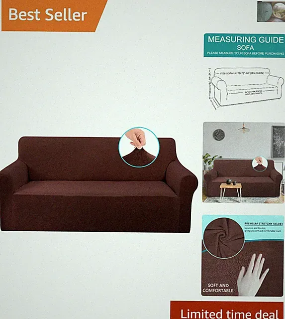 Breathable Velvet Couch Cover - Soft, Washable, and Stain Resistant Slipcover