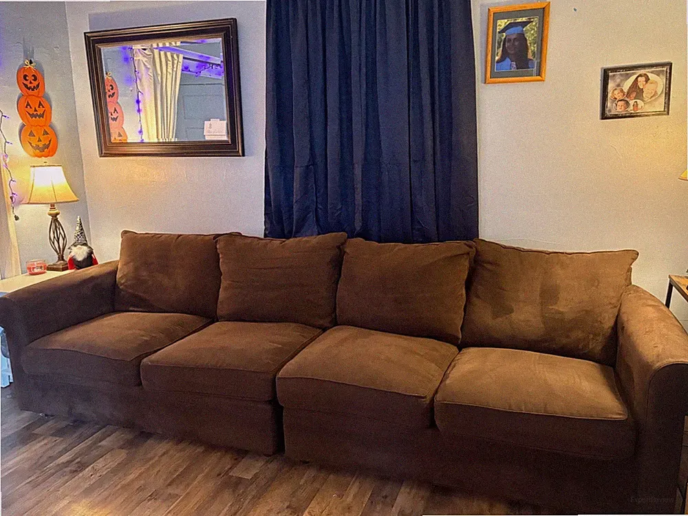 Brown Macy's Oversized Modular Sectional Sofa