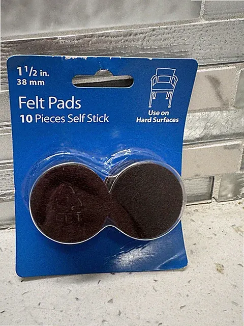Brown Round Felt 1-1/2 In. Heavy Duty Self-Adhesive Furniture Pads (10-Pack) NEW