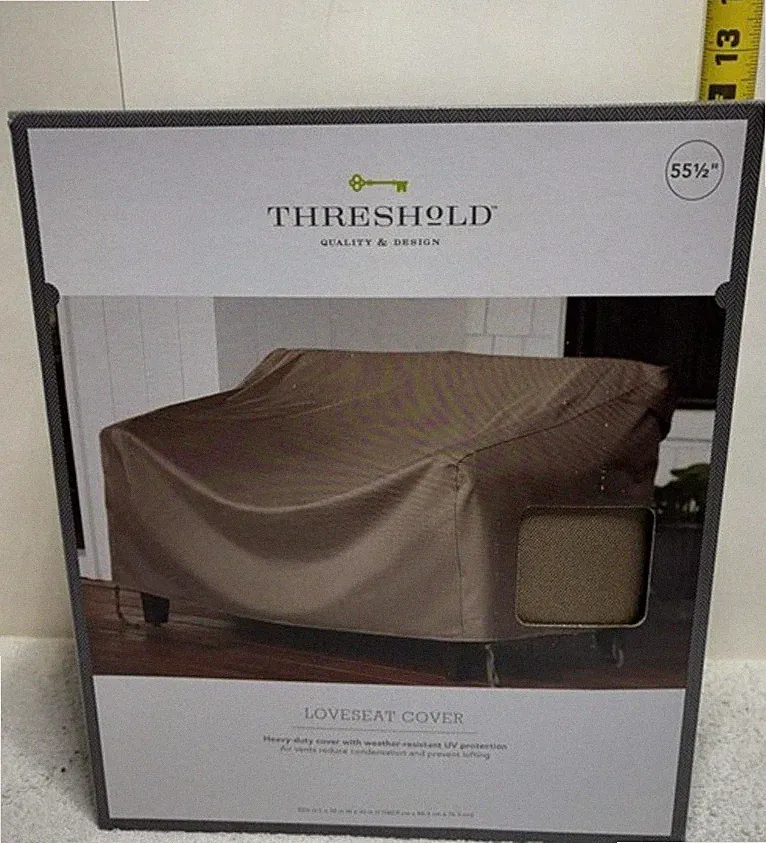 Brown Threshold Loveseat Cover For Outdoor Furniture Or Appliances Heavy Duty