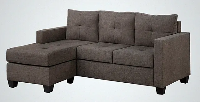 Brownish Grey Reversible Sectional