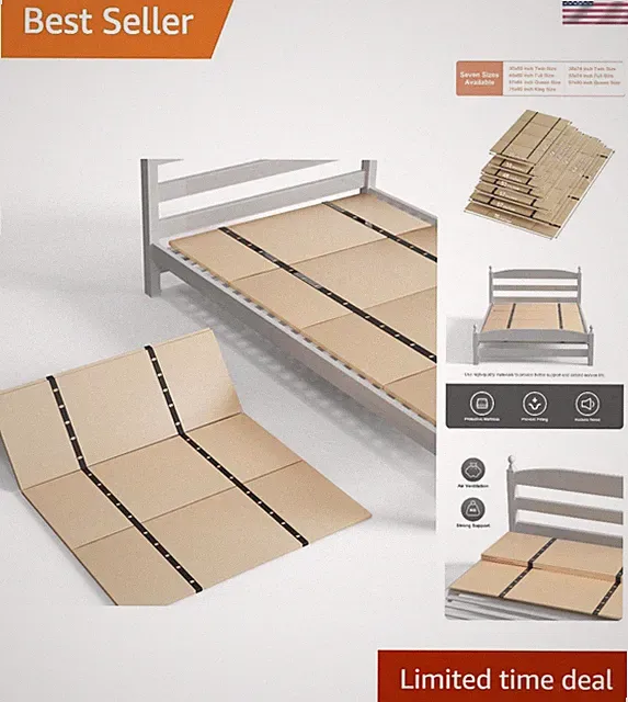 Bunkie Board Under Mattress Support - Foldable Wood for Twin Size Beds 60” x 30”