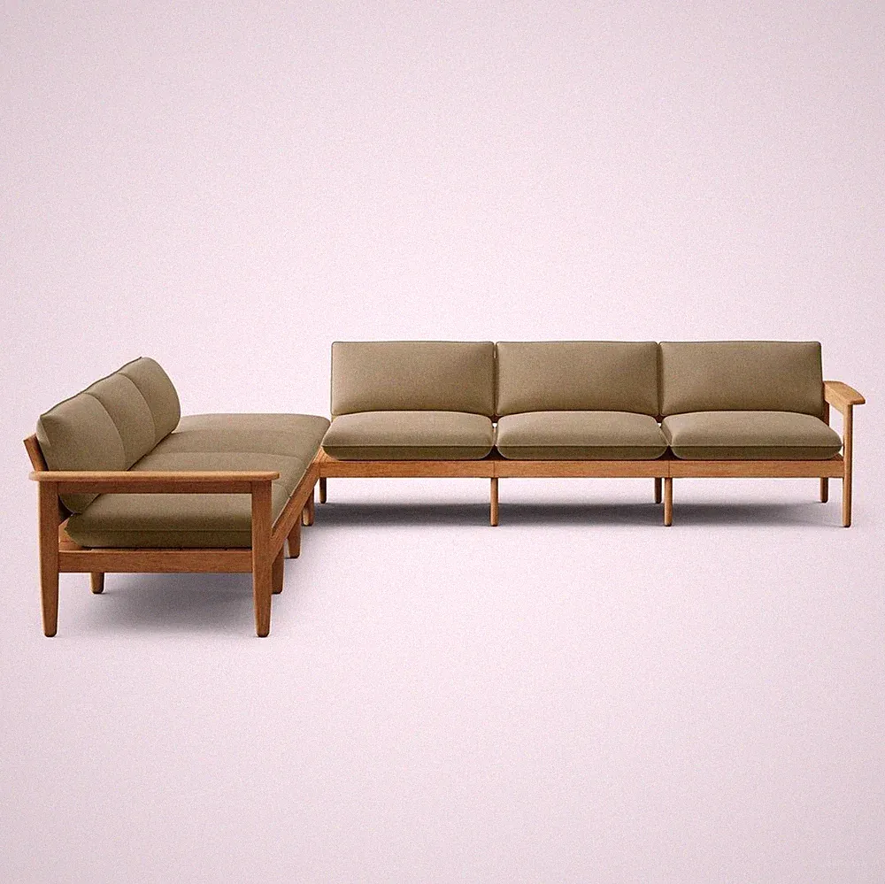 Burrow Dunes Modular Sectional Sofa, Modern L-Shape, 118”