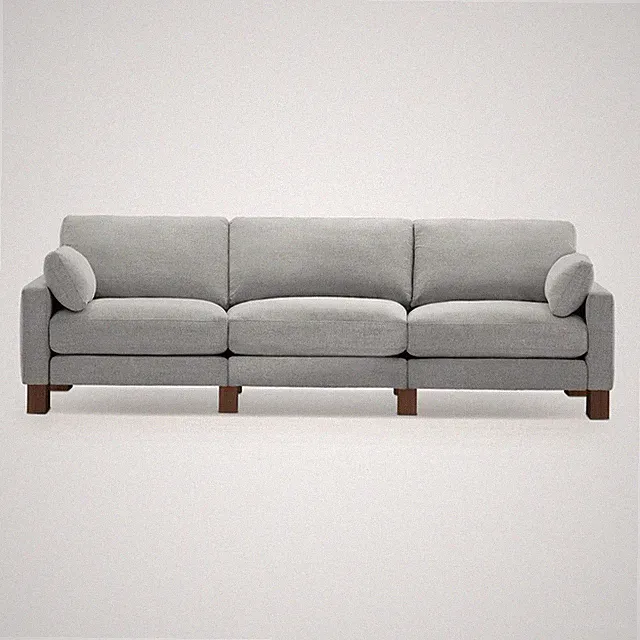 Burrow Union Modern 3-Seat Sofa in Crushed Gravel
