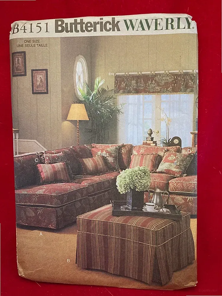 Butterick Waverly Home Decor Pattern B4151 Sectional Sofa Covers--UNCUT