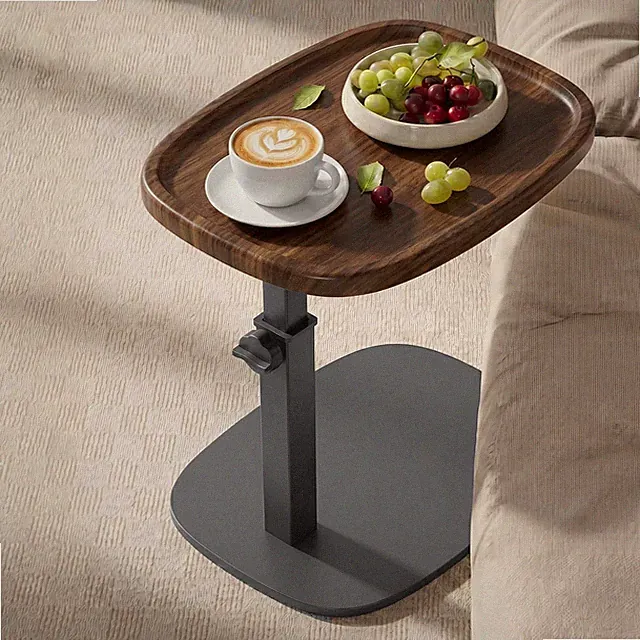 C Side Table Adjustable Height Couch Sofa End Table TV Tray