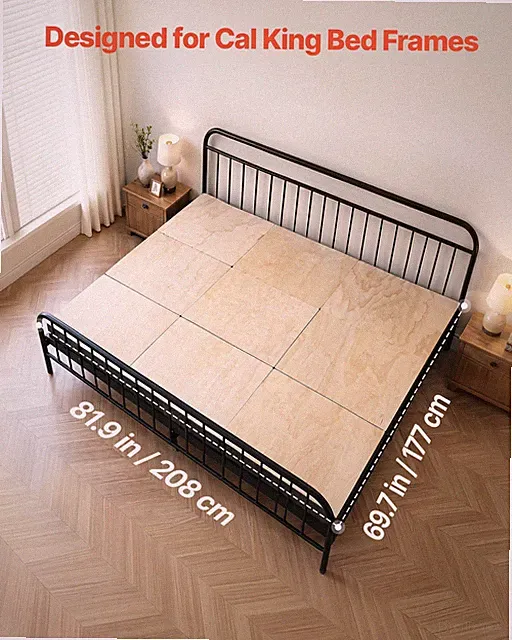 Cal King Bunkie Board Foldable Bed Board Anti-Sag Mattress Support
