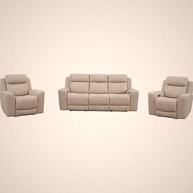 Calgary - Stone Power Reclining Sofa and 2 Recliners